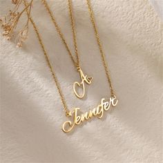 Give your special someone a custom necklace made just for them!  Our Personalized Name Necklace is the perfect gift for your loved ones and will become a versatile accessory for any occasion.  From a heart-warming holiday present, anniversary or birthday gift, or just because, this unique necklace adds a trendy touch to any outfit.  * [Material]: Gold plated Stainless Steel * [Occasion]: It's a beautiful necklace made of Stainless Steel.  * [Care Instruction]: Avoid exposure to acidic, aggressiv Heart Pendant Necklace Gold, Jewelry Heart, Pendant Necklace Gold, Heart Warming, Couple Jewelry, Summer Necklace, Unique Necklace, Beautiful Necklace, Custom Necklace