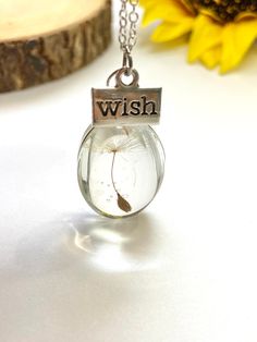 Dandelion Necklace, Wish Necklace, Real Dandelion, Glass Terrarium, Make a Wish Necklace Wish Necklace, Dandelion Necklace, Glass Terrarium, Charm Necklaces, Make A Wish, Terrarium, Charm Necklace, Dandelion, Necklace Etsy