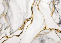 white and gold marble wallpaper with wavy lines