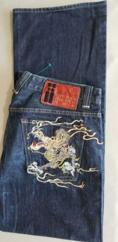 ad eBay - Find many great new & used options and get the best deals for VINTAGE CHINA Men Wide Leg Premium Selvedge Cotton Denim Jean - 38x34 Dark Blue at the best online prices at eBay! Free shipping for many products! Karina Core, College Wardrobe, Japanese Selvedge Denim, People Clothes, Japanese Streetwear, Selvedge Denim, Rolled Hem, Cute Simple Outfits, Winter Clothes