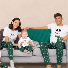 Bring a pop of festive colour to your celebrations with our Green Family Pajamas! These matching Christmas PJs are perfect for the whole family, offering a fun and coordinated look for the holiday season. Personalised with each family member's name, they're ideal for Christmas morning, cosy movie nights, or taking memorable family photos. Crafted for comfort and style, these custom loungewear sets ensure that your family stays snug and festive all season long. Make your Christmas extra special w White Family Matching Sets For Winter, Matching White Christmas Sets, White Matching Christmas Sets, Family Matching Christmas Cotton Sets, Family Matching Holiday Festive Sleepwear, Family Matching White Sets For Winter, White Family Matching Sets For Holidays, White Holiday Sets For Pajama Party, Family Matching Christmas Sets For Pajama Party