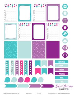 the printable planner stickers are designed to look like they have different shapes and sizes