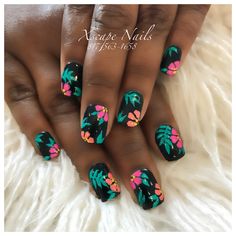 Vacation Nail Designs, Tropical Nail Designs, Tropical Vacation Nails, Opal Nails