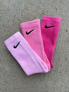 3 pairs of pink tones. Includes Baby Pink, Punch Pink and Fuchsia. Authentic Nike Dri Fit socks Size: Adult Unisex Super Soft Comfortable Pink Socks, Comfortable Super Soft Pink Socks, Soft Pink Socks For Winter, Pink Casual Socks For Winter, Pink Casual Winter Socks, Casual Pink Winter Socks, Comfortable Pink Cotton Socks, Super Soft Pink Casual Socks, Sporty Pink Cotton Socks