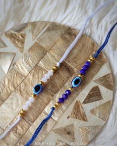 Nazar Na Lage 🧿💫 Bringing you our evil eye rakhis for your brothers and sisters, "taaki unko kisi ki bhi nazar na lage" ♥️ Available in 2 color variants. DM to order! 💌✨ #evileye #evileyerakhi #rakhi2024 #rakshabandhan2024 #RakshaBandhan 2 Colours, Bring It On, Tattoos