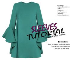 a dress with ruffled sleeves is featured in this ad