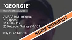 an ad for george's home workout