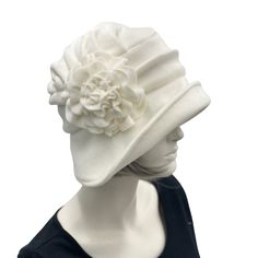 Bespoke Hats, Downton Abbey Fashion, Fleece Hats, Flapper Hat, Fleece Hat, Satin Roses, Chemo Hat, Flapper Style, Fancy Hats