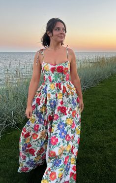 Check out Juliet Maxi Dress. Get $10 off + free shipping with Club Mumu. Summer Beach Wedding Guest Dress, Floral Wedding Guest Dress Spring Summer, Italian Wedding Guest Dress, Garden Formal Wedding Attire Guest, Summer Wedding Dress Guest, Summer Garden Party Outfit, Garden Party Outfits, Garden Attire, Maxi Wedding Guest Dress