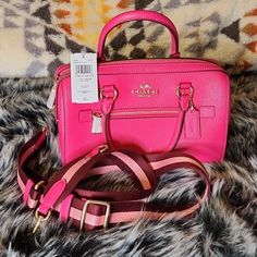 Has Foam Still On All Hardware, Guitar Strap Is Still Even Attached To Bag. Beautiful Pink Color Eith Gold Hardware, Tag Still Attached As Well. Just Bought It But Need To Sell It. Purse Had Never Left My Closet... Stunning Bag Designer Pink Crossbody Bag, Pink Coach Shoulder Bag With Detachable Strap, Pink Coach Crossbody Shoulder Bag, Coach Pink Shoulder Bag With Detachable Strap, Formal Pink Bags With Branded Hardware, Pink Crossbody Bag With Branded Hardware, Pink Coach Shoulder Bag With Gold-tone Hardware, Pink Coach Bag With Gold-tone Hardware, Coach Pink Shoulder Bag With Gold-tone Hardware