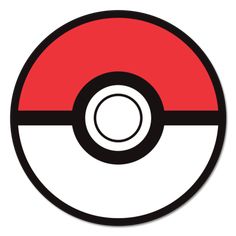 a red and white pokemon ball with the letter o on it's center circle