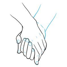 two hands are holding each other's hand