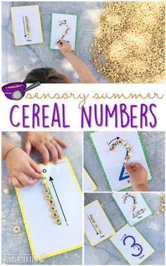 an activity for children to learn how to use the numbers in their cards and crafts