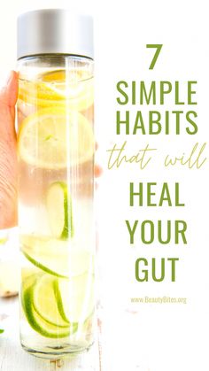 7 simple healthy habits to heal your gut! These little daily actions will dramatically improve your gut health and help you lose weight! Healthy Gut Diet, Heal Your Gut, Best Probiotic, Simple Habits, Gut Healing, Healing Food