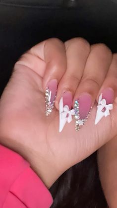 Stiletto Birthday Nails, Stiletto French Tip, Stiletto Acrylic Nails, Black Acrylic Nails, Long Acrylic Nail Designs, Lavender Nails, Blue Acrylic Nails