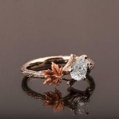 Hey, I found this really awesome Etsy listing at https://www.etsy.com/listing/938503247/twig-and-leaf-engagement-ring-twig Twig Ring Engagement, Carcase Iphone, Leaves Ring, Twig Engagement Ring, Twig Ring, Cute Engagement Rings, Leaf Engagement Ring, Chique Outfits, Agate Engagement Ring