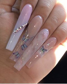 Purple Acrylic Nails, Edgy Nails, Dope Nail Designs, Pink Acrylic Nails