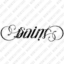 the word gain is written in cursive writing with an ornate font pattern on it