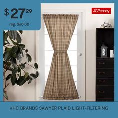 an advertisement for a window curtain with the words, $ 27 99 reg $ 60 00