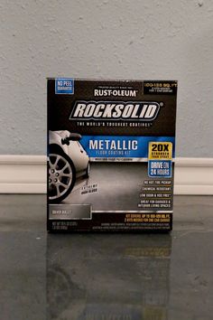 a box of rustolinn rockstud metallic paint sitting on top of a table