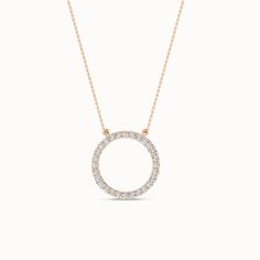 Circular Silhouette Necklace_Product Angle_PCP Main Image Silhouette Necklace, Replica Jewelry, Enduring Love, Vs Diamond, Diamond Settings, Rose Gold Necklace, Diamond Clarity, Diamond Studs, Endless Possibilities