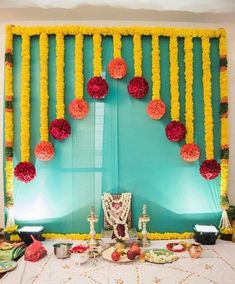 Best Wedding Photographers | WeddinGalary | Portfolio Indian Baby Showers, Decoration For Ganpati, Ganpati Decoration Design, Desi Wedding Decor, Flower Decorations Diy