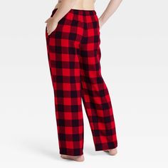 Stay effortlessly comfortable as you lounge around the house or run errands wearing these Flannel Pajama Pants from Auden™. These pajama pants made from cotton flannel fabric in a regular fit provide cozy wear. A full elastic waistband with a drawstring provides a stay-put fit, while side pockets offers space for stashing your at-home or on-the-go essentials. Pair them with your favorite comfy tops and sweatshirts for a number of versatile looks. Auden™: Comfort true to every shape & hue. Cozy Cotton Sleep Pants, Cotton Full-length Relaxed Fit Sleepwear, Cozy Red Cotton Bottoms, Red Relaxed Fit Bottoms For Loungewear, Red Cotton Sleep Bottoms, Comfortable Red Cotton Pants, Cotton Long Pants For Home, Red Cotton Pants For Loungewear, Comfortable Red Cotton Bottoms