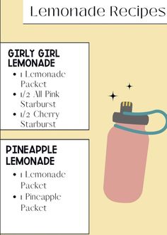 a recipe for lemonade with instructions to make it