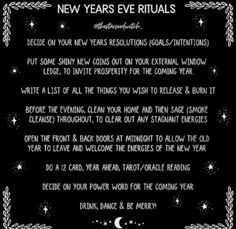 the new year's eve rituals in black and white, with an ornate frame