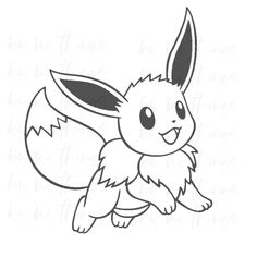 a cute little pikachu with big ears on it's head and tail