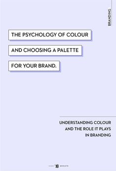 the book cover for the psychology of color and choosing a palette for your brand,