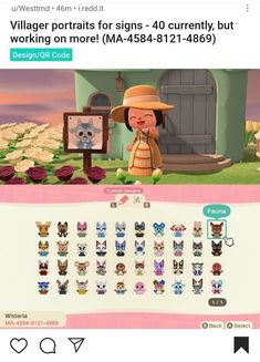 an animal crossing game is being viewed on the webpage, and it appears to be showing