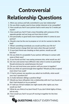 list of 20 controversial relationship questions Debate Topics For Couples, Topics For Couples, Debate Topics, 21 Questions