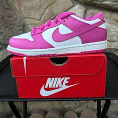 Brand New, With Box. Available Sizes: Sz: 12c Sz: 13c Proof Of Purchase Available Pink Low-top Skate Shoes For School, Pink High-top Skate Shoes For School, Pink Low-top Sneakers For School, Pink High-top Sneakers For School, Pretty Shoes Sneakers, Girly Shoes, Nike Dunk Low, Pretty Shoes, Dunk Low