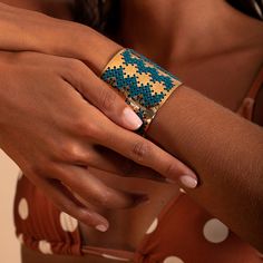 With ethnic engravings, the AGUEL cuff is inspired by Tuareg jewelry from North Africa.






 Available in earrings and ring , for a perfect combo. Unique Handwoven Turquoise Jewelry, Traditional Turquoise Handwoven Jewelry, Fair Trade Festival Bracelet Jewelry, Artisan Bangle Jewelry For Festivals, Handwoven Gold Bracelet, Fair Trade Bracelet Jewelry For Festivals, Handwoven Gold Bracelet Jewelry, Engraved Bohemian Cuff Bracelet, Traditional Cuff Jewelry For Festivals