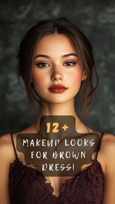 #beauty, #makeup, #skincare, #haircare Make Up Look For Brown Dress, Best Makeup Colors For Brown Eyes, Evening Makeup Brown Eyes, On Trend Makeup, Makeup Ideas For Brown Dress, Makeup For A Wine Colored Dress, Eyeshadow Look For Brown Eyes, Makeup For Copper Dress, Brown Eye Makeup Natural Tutorial