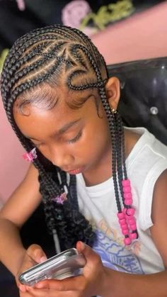 Braids 2023, Girls Braided Hairstyles Kids, Toddler Braided Hairstyles, Black Kids Braids Hairstyles, Kid Hair Styles, Kids Hairstyle, Kids Hair Styles, Lil Girl Hairstyles