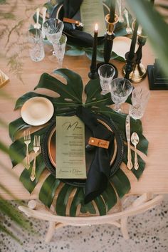 Wedding invite. Wedding photography. Wedding decor. Monstera Leaf Charger, Samoan Tongan Wedding, Orchid Place Setting, Tropical Wedding Greenery, Hawaiian Wedding Theme Decoration, Palm Leaf Table Decor, Dark Moody Tropical Wedding, Tropical Reception Decor, Tropical Event Decor