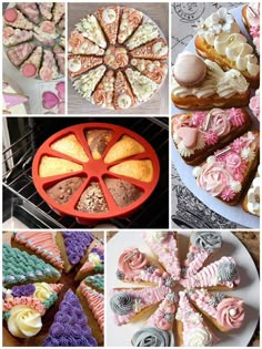 a collage of different types of cookies and pastries