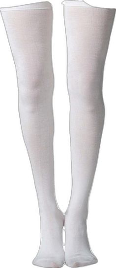 Solid Color Fitted Thigh High Socks, Fitted Solid Color Over The Knee Stockings, Fitted Solid Color Over-the-knee Stockings, Cotton Stretch Solid Color Hosiery, Stretch Cotton Solid Color Hosiery, Soft White Knee-high Socks, Fitted Over-the-knee Socks For Spring, Fitted Cotton Hosiery, Fitted Solid Cotton Hosiery