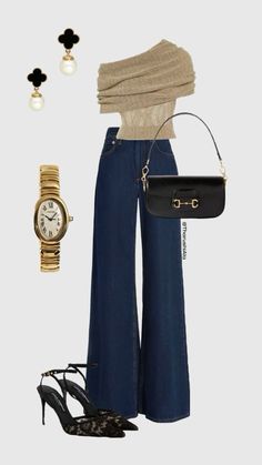 #chic #fashion #outfitideas #styleidead #styleinspo #outfitinspo #summerstyle #vancleefarpels #springoutfitsforwomen Chique Outfits, Elegante Casual, Moda Vintage, Mode Inspo, Looks Chic, Fancy Outfits, Casual Style Outfits, Mode Inspiration, Lookbook Outfits