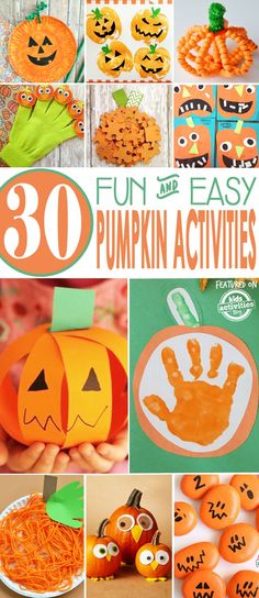 pumpkin activities and crafts for kids to make