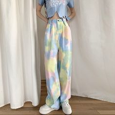 SPECIFICATIONSWash: LightWaist Type: HIGHThickness: RegularStyle: High StreetRelease Date: Spring 2022Origin: CN(Origin)Model Number: ZV01200622022867Material: CottonMaterial: polyesterLength: Full LengthJeans Style: Wide Leg PantsItem Type: JEANSGender: WOMENFit Type: LOOSEFabric Type: Cotton elastic denimDecoration: SequinedDecoration: Split DisginDecoration: SplicedDecoration: vintageDecoration: RivetClosure Type: Button FlyBrand Name: ZOENOVAAge: Ages 18-35 Years Old Colorful Pants, Baseball Jacket Women, Couple Jacket, Red Denim, Cargo Pants Outfit, Coat Trends, Blue Black Color, Streetwear Y2k, Street Outfit