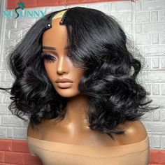 Dark Brown #2 #4 V Part Bob Wig Human Hair No Leave Out Blend With Your Hair Brazilian V Part Wig V Part Wig, Wig Human Hair, Bob Wig, Bob Wigs, Body Wave, V Shape, Beautiful Hair, Human Hair, Dark Brown