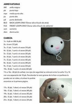 an instruction manual for crocheted toys with instructions