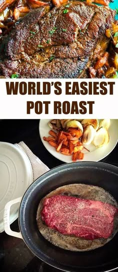 the world's fastest pot roast is on display in this collage with text overlay