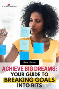 Discover the secret to goals achievement by breaking down big goals into manageable steps. Learn effective strategies for breaking down goals to ensure success. Staying Motivated, Achieve Goals, Small Victories, Big Goals, Achieving Goals, Bullet Journal Layout, Journal Layout, Highly Sensitive, Achieve Success