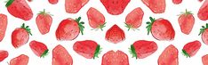 watercolor drawing of strawberries on a white background