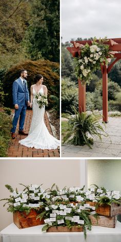 the bride and groom are getting ready to walk down the aisle at their wedding ceremony