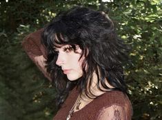 Whimsigoth Photography, Goth Haircut Medium, Goth Black Hair, Androgynous Haircut, Wolfcut Hair, Black Wavy Hair, Goth Hair, Clothing Sketches, Shoulder Length Hair Cuts